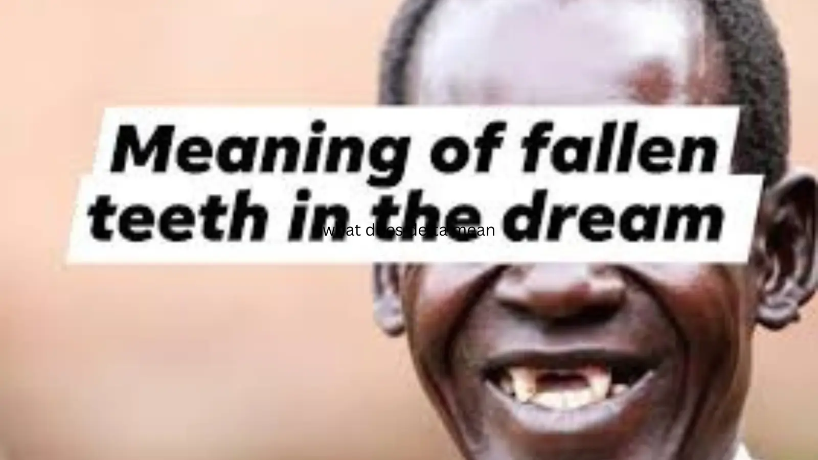 what does it mean when you dream about your teeth falling out